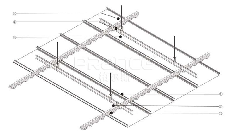 S型条扣天花安装示意图