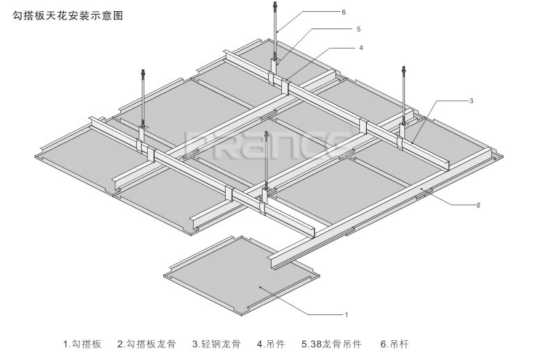 勾搭铝单板施工安装图