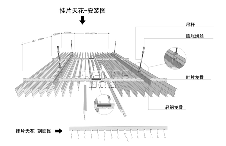 铝挂片天花