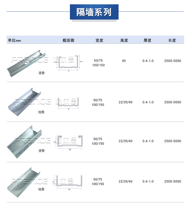 柏尔思轻钢龙骨隔墙