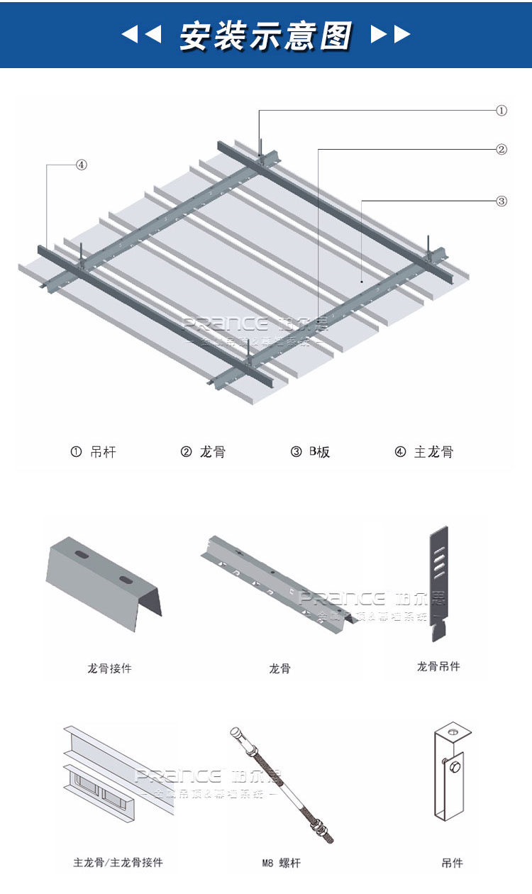 柏尔思B型铝条扣厂家